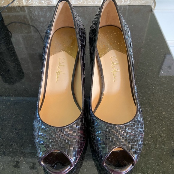 Cole Hann peek-a-boo toe high heels - Picture 1 of 4